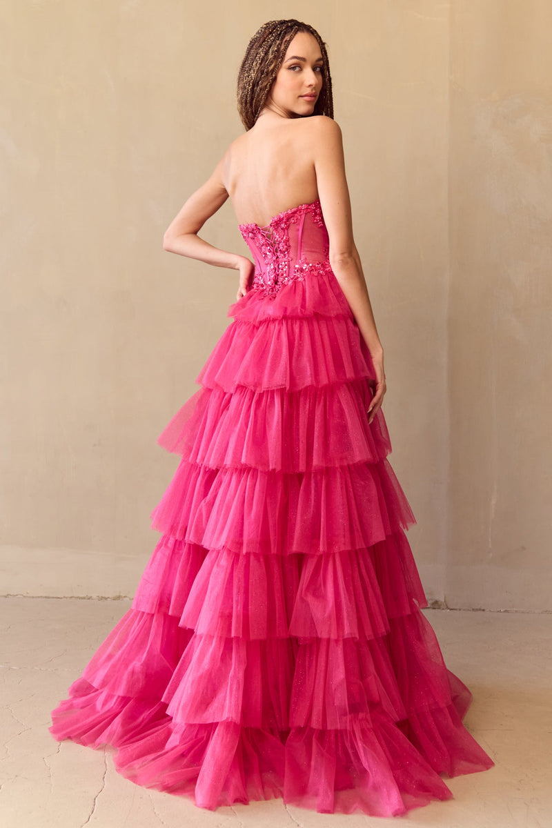 Formal Dress Sweetheart Beaded Sequin Prom Gown By Amelia Couture 9053
