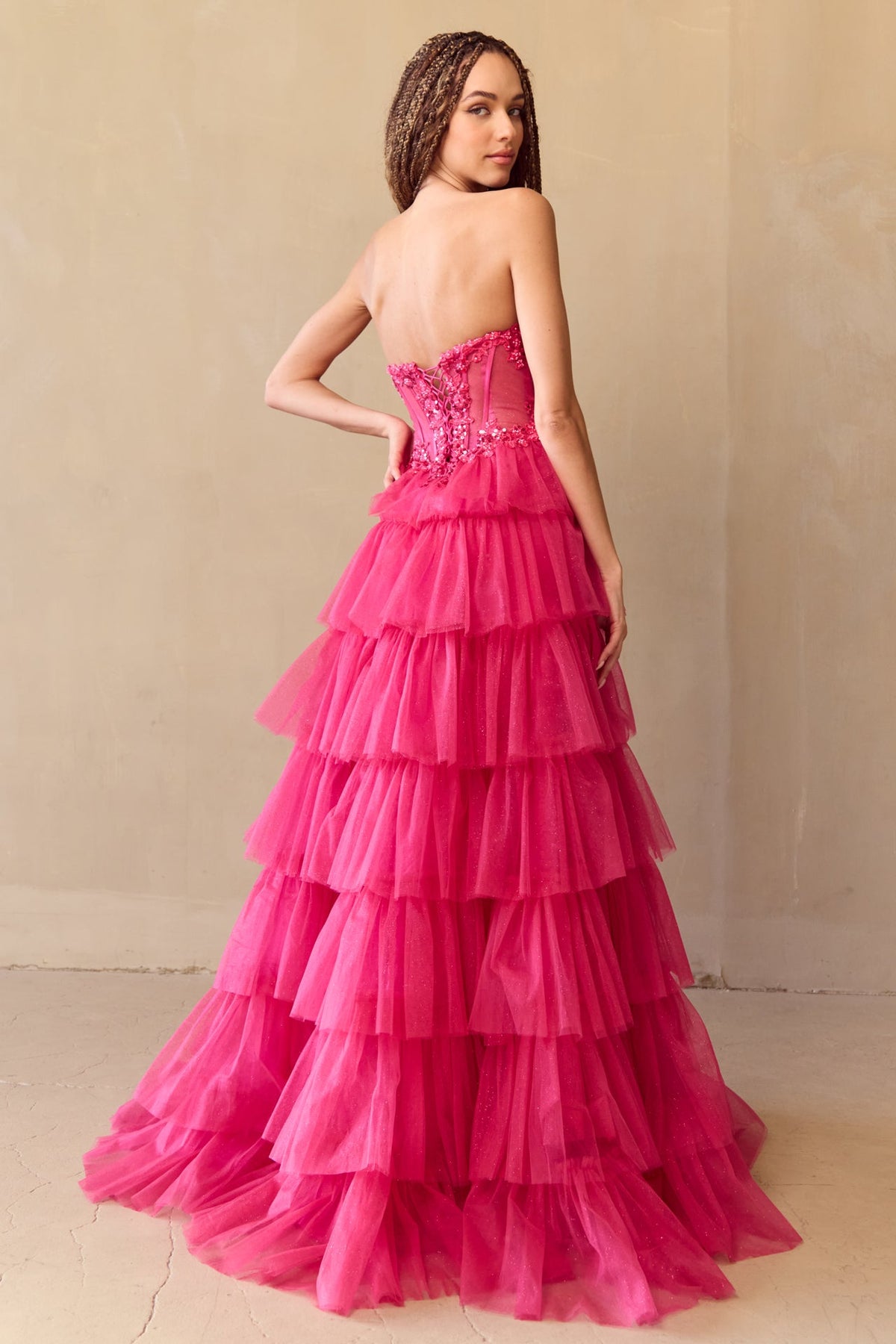 Formal Dress Sweetheart Beaded Sequin Prom Gown By Amelia Couture 9053