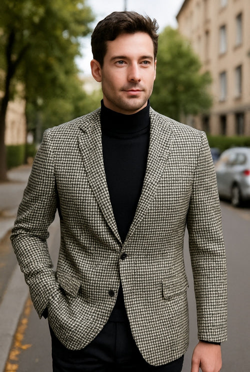 mens-houndstooth-blazer-with-black-turtleneck