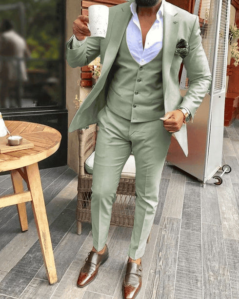 Light Green Suit - AlbertoNardoniStore