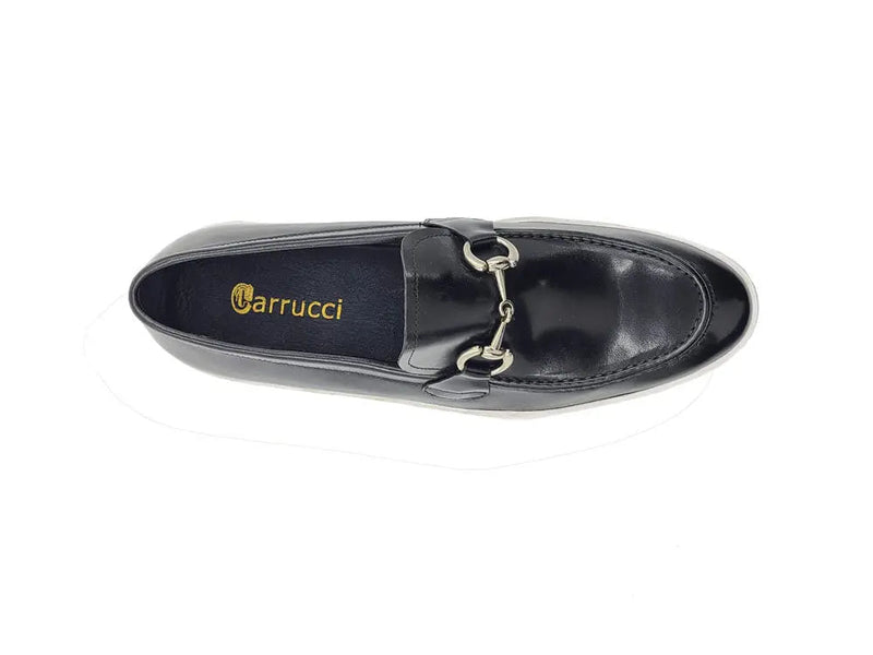 Carrucci Horse Bit Fashion Leather Sneaker Loafer