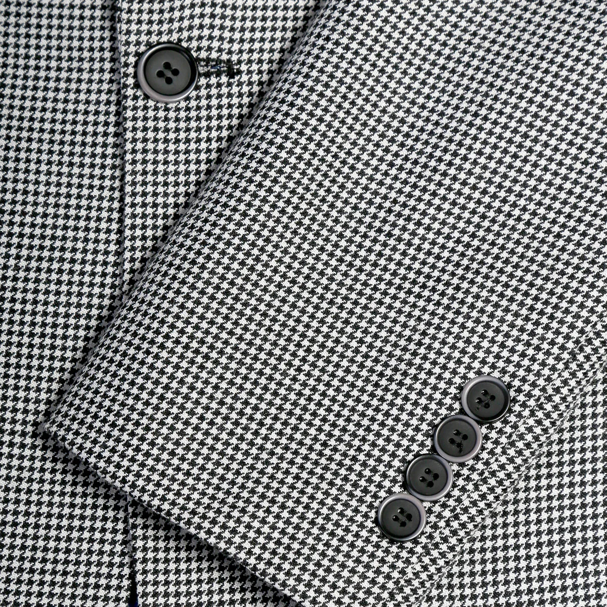 Mens Slim Fit Houndstooth Peak Lapel 2pc Suit