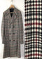 Mens Black Overcoat - Mens Houndstooth Six Button Front Double Breasted Wool Overcoat