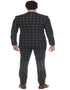 Mens Plaid Suit - Windowpane Pattern With Vest - Business Suit Hunter Green