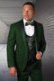 Dark Green Tuxedo - Men's Modern Fit Wedding & Prom Shawl Matching Hunter Green Tuxedo