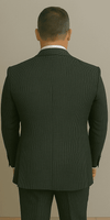 Wool Suit - Italian Made Business Suit by Statement Men's 3 Piece 100% Wool Modern Fit Suit - Double Breasted Vest