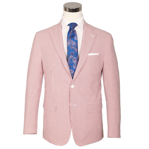 Seersucker Blazer - "Hurricane Red" Seersucker Sport Coat