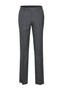 Men's English Laundry light grey slim-fit double-breasted suit with windowpane plaid. Structured fabric, tailored fit, straight trouser legs.
