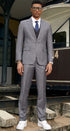 Mens Grey Pinstripe Suit Modern Suit in Grey - Gray Pinstripe Suit