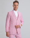 Sears Sucker Suit Red Pinstripe Seersucker Tuxedo - Mens Searsucker Suit - AlbertoNardoniStore