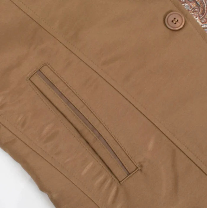 Men's Western Camel Blazer Slim Fit Shiny Finish Sport Coat for Weddings, Parties & Formal Events