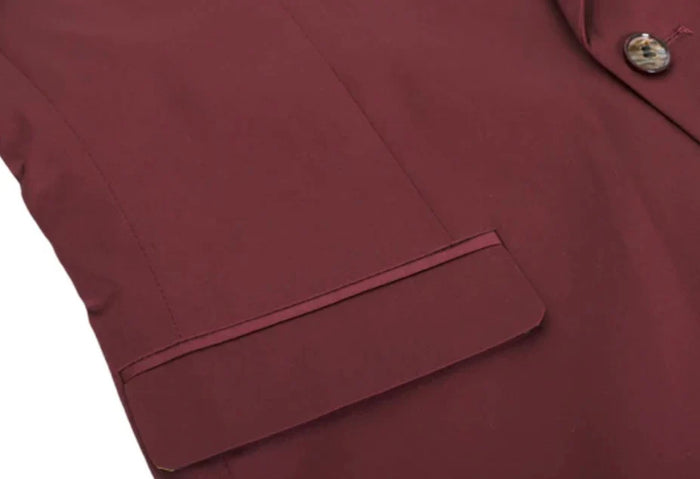 Men's Burgundy Blazer Slim Fit Sport Coat for Weddings, Proms & Special Occasions