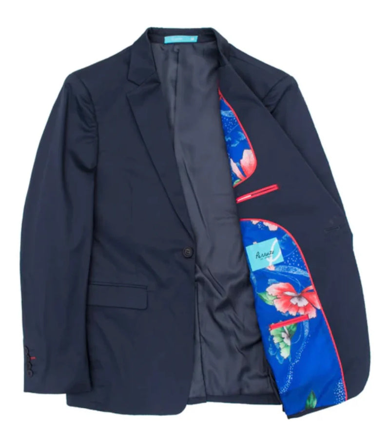 Men's Navy Blazer Slim Fit Sport Coat for Weddings, Business & Formal Events