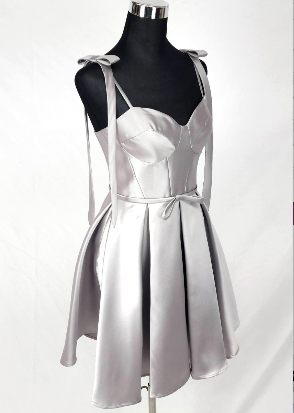 Chicas DM8133 Formal Blush A-Line Sweetheart Short Strappy Satin Dress