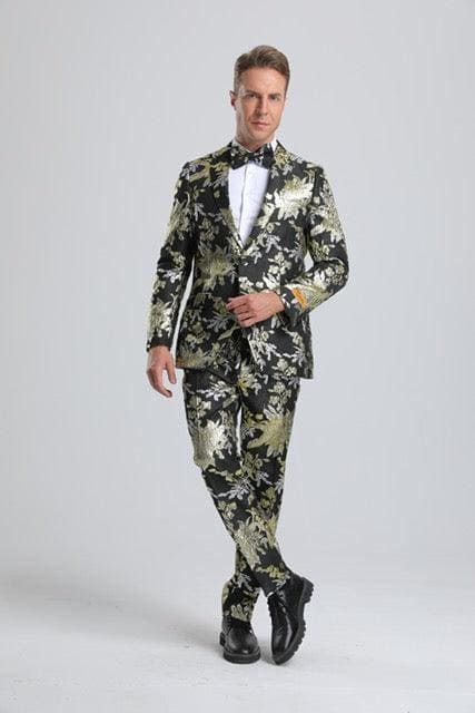 Prom Suits - Paisley Suits - Bright Colored Suits - Homecoming Suit + Matching Bowtie - AlbertoNardoniStore