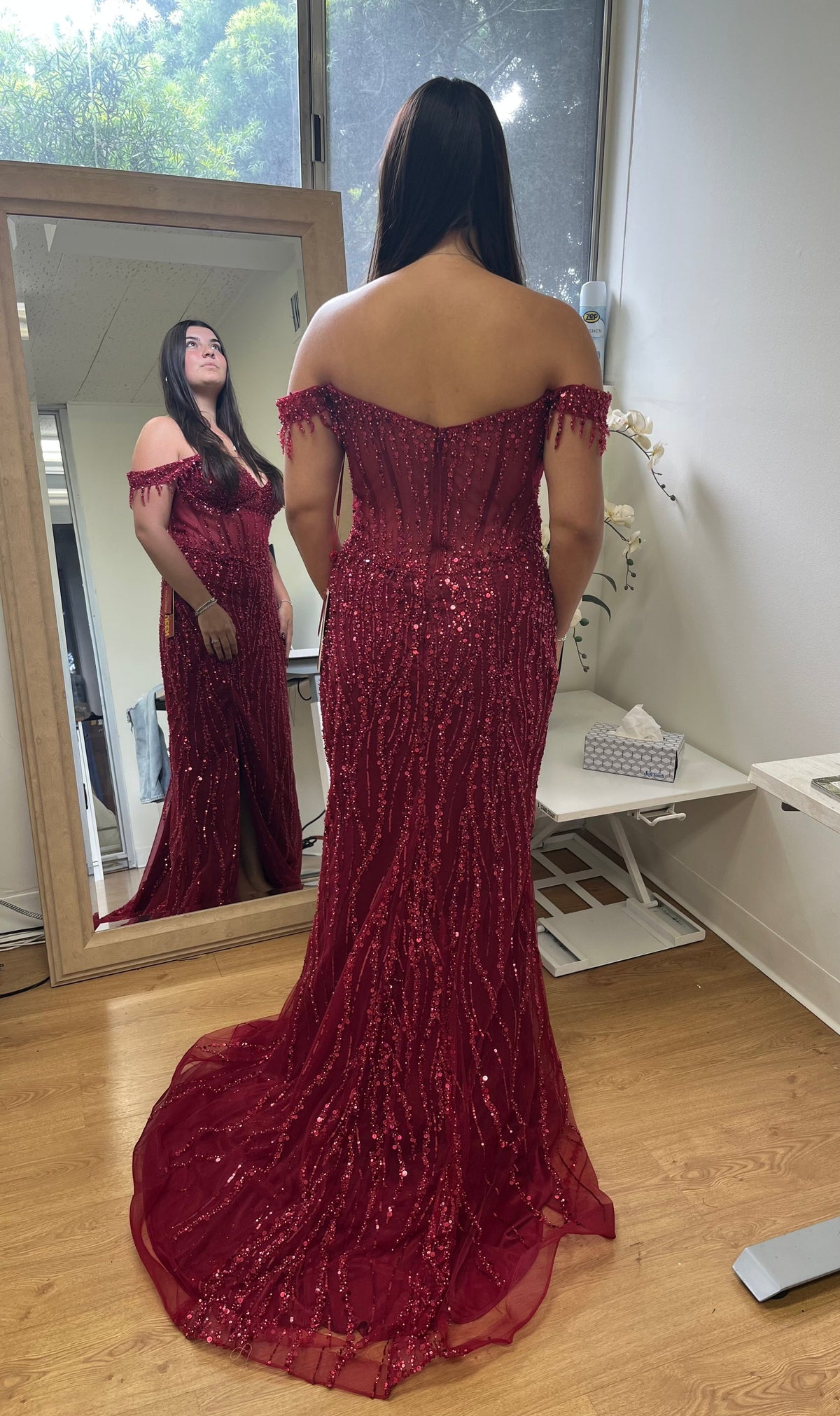 Long Sequins Prom Dress Off-Shoulder Evening Gown & Plus Size By MQ2132-New Collection