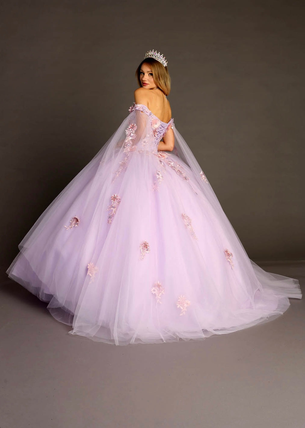 Chicas HF3095 Elegant Printed Royal BallDress Sweetheart Floral Tulle Dress
