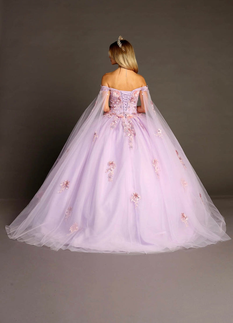 Chicas HF3095 Elegant Printed Royal BallDress Sweetheart Floral Tulle Dress