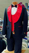 Mens Black Dinner. Jacket - Two Toned Color Blazer Black and Red Lapel Sport Coat