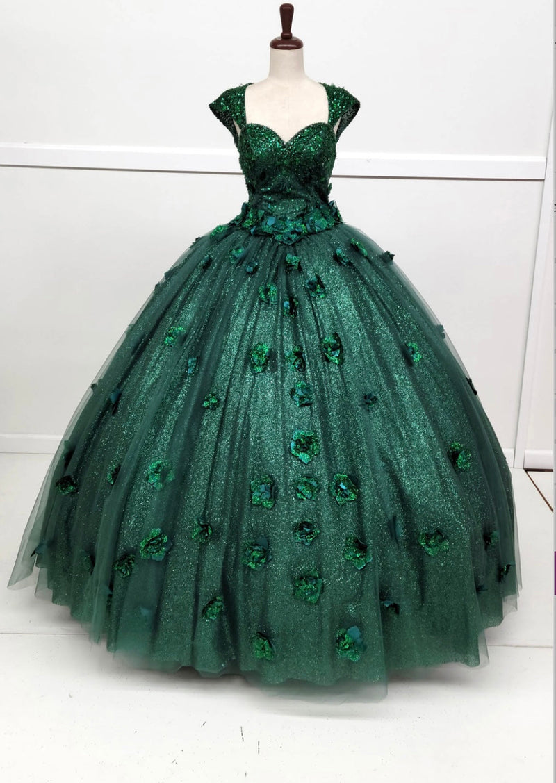 Chicas HF3068 Printed Royal BallDress Sweetheart Floral Style Tulle Dress