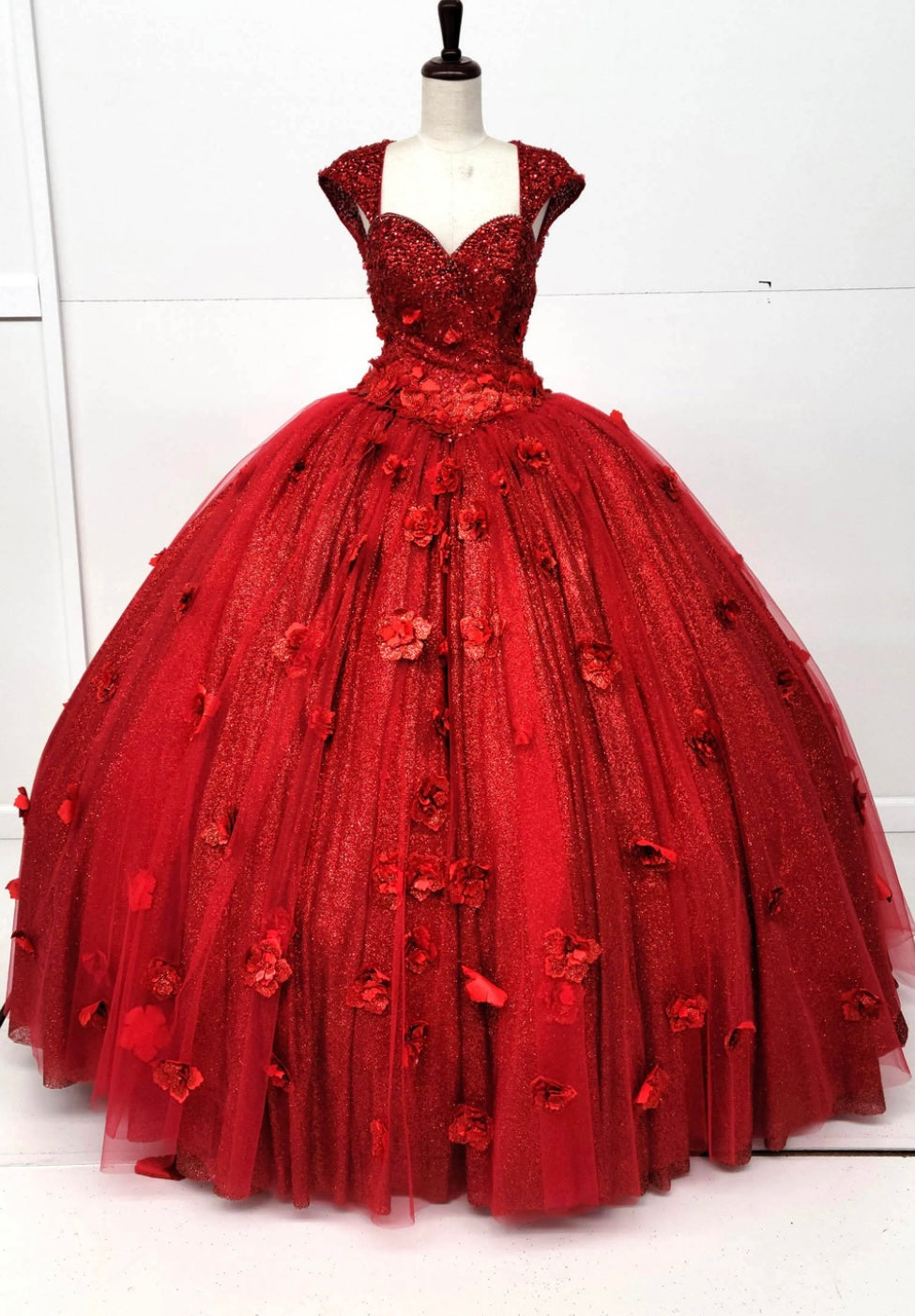 Chicas HF3068 Printed Royal BallDress Sweetheart Floral Style Tulle Dress