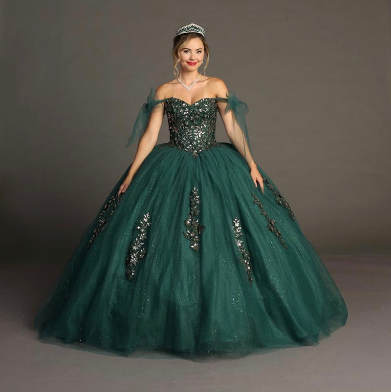Chicas HF3086 Royal BallDress Sweetheart Floor-Length Corset Sequin Tulle Dress