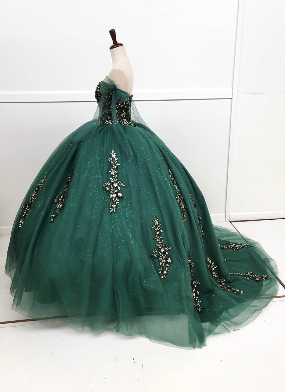 Chicas HF3086 Royal BallDress Sweetheart Floor-Length Corset Sequin Tulle Dress