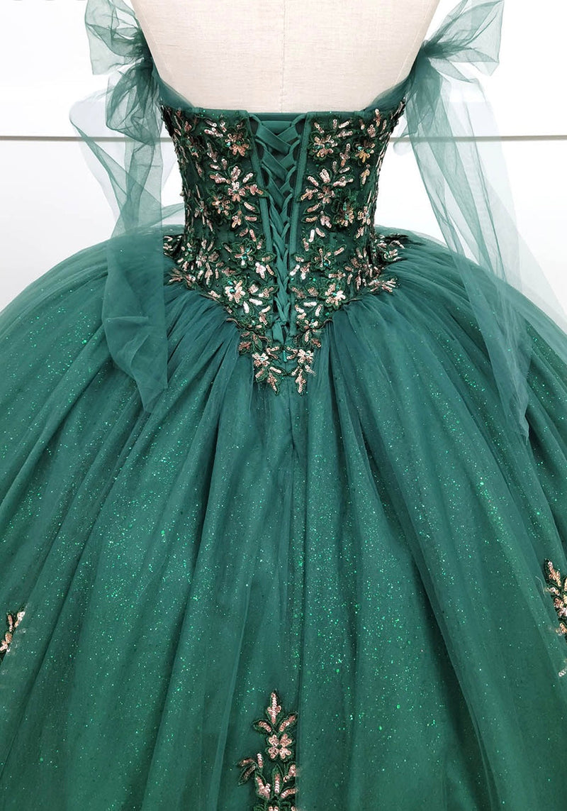 Chicas HF3086 Royal BallDress Sweetheart Floor-Length Corset Sequin Tulle Dress