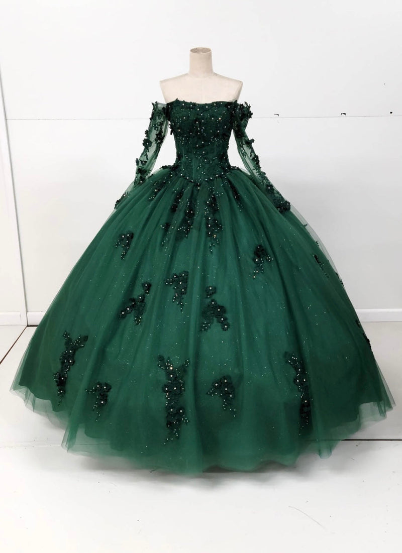 Chicas HF3076 Romantic Printed Formal Blue BallDress Floral Tulle Dress