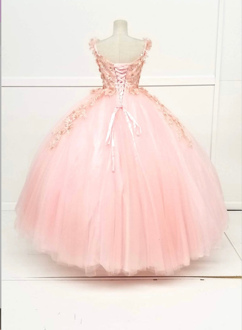 Chicas G20201 Romantic Printed Glitter Quinceañera Royal BallDress Tulle Dress