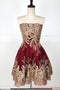 Chicas C1534 Cocktail Royal A-Line Strapless Short Fabric Dress
