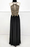 Chicas C1521 Printed Evening A-Line Floral Floor-Length Beaded Chiffon Dress