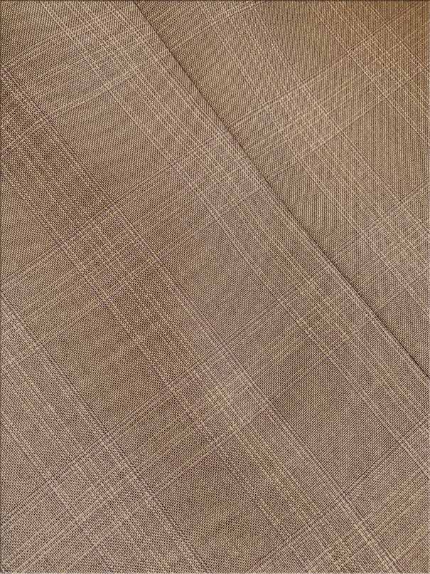 Pompey Collection - Men's Glen Plaid Dress Suit 2 Piece Regular Fit in Tan