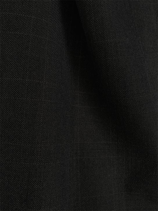 Olympia Collection - Glen Plaid Regular Fit Suit 3 Piece Black