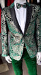 Green and Gold Blazer - Emerald Green Tuxedo - Wedding Tuxedo