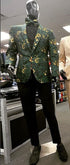 Emerald Green and Gold Tuxedo Dinner Jacket - Aguesta Green Blazer - Master Jacket Including Bowite