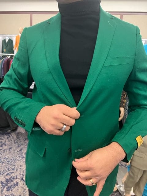 Mens Emerald Green Blazer - Green Sport Coat - Summer Jacket - Linen Blazer