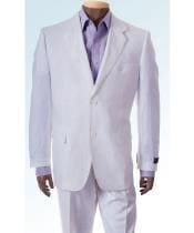 White Big and Tall Linen Suit - AlbertoNardoniStore