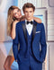 Mens Designer Wainscott Wedding Tuxedos Cobalt Blue