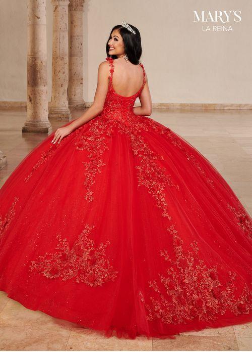 Sweetheart 3D Floral Strap Lace Appliqué Glitter Tulle Ball Gown by Rachel Allan MQ2148