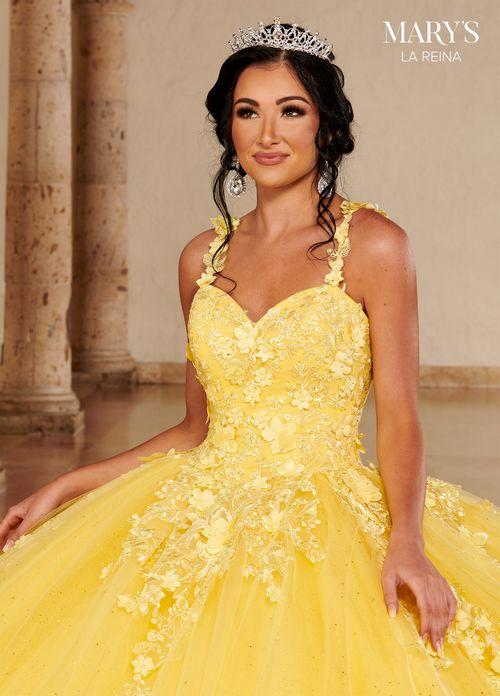 Sweetheart 3D Floral Strap Lace Appliqué Glitter Tulle Ball Gown by Rachel Allan MQ2148