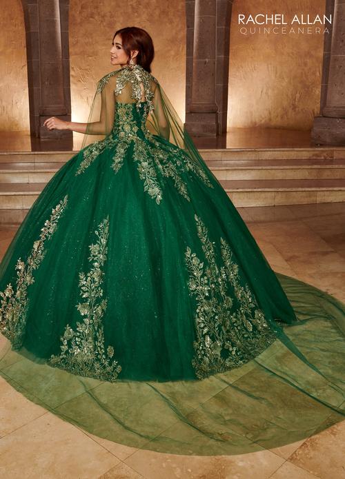 Strapless Sweetheart 3D Floral Lace Appliqué Glitter Tulle Ball Gown by Rachel Allan RQ1111