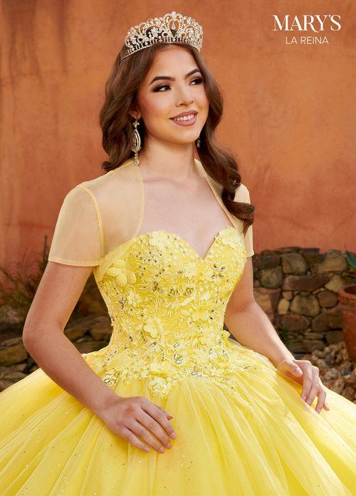 Strapless Sweetheart 3D Floral Lace Appliqué Glitter Tulle Quinceañera Dress by Rachel Allan MQ2159