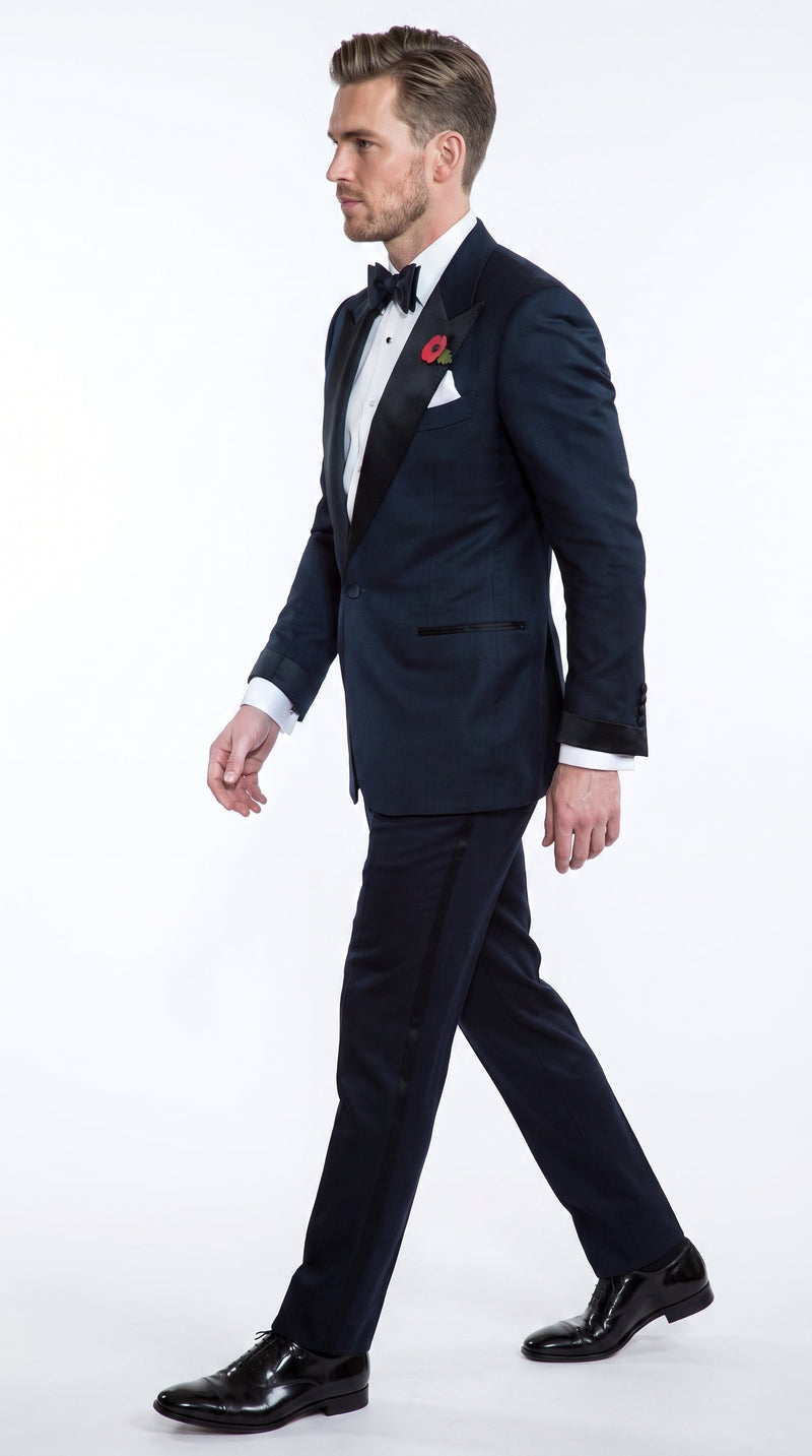 Daniel Craig Suit Midnight Blue Besom Two Pockets james bond Tuxedo