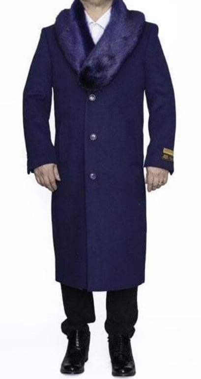 Mens Full Length Wool and Cashmere Overcoat - Winter Topcoats