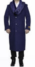 Mens Full Length Wool and Cashmere Overcoat - Winter Topcoats - Black