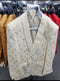 Paisley Tuxedo Dinner Jacket - Ivory - Cream - Off White Mens Blazer + Bowtie - Prom Jackets