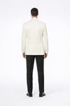 Men’s Ivory Paisley Tuxedo Jacket | Shawl Lapel Formal Blazer for Weddings & Prom