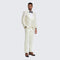 Gold Suit For Prom - Gold Blazer + Matching Pants + Men's Ivory and Gold Tuxedo with Textured Floral Design- Wedding - Prom