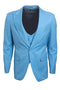 "Mens Stacy Adams Suit -Stacy Adams Suit Men's Vested Suit - One Button Peak Lapel in Sky Blue"